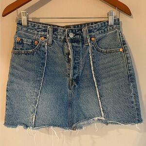 Denim Blue Skirt Levi icon mini skirt
